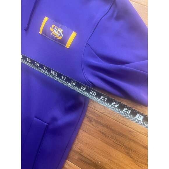 Nike LSU Tigers Short-Sleeve Showout Hoodie Men M Dri Fit Purple SEC - Picture 6 of 7